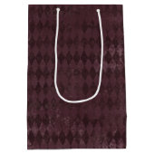  Paars Harlequin Pattern Medium Cadeauzakje (Achterkant)