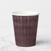  Paars Harlequin Pattern Papieren Bekers (Achterkant)