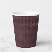  Paars Harlequin Pattern Papieren Bekers (Links)