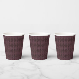 Paars Harlequin Pattern Papieren Bekers