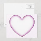 Paars hart briefkaart (Voorkant / Achterkant)