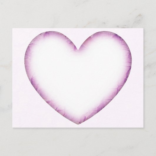Paars hart briefkaart (Voorkant)