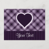 Paars hart briefkaart (Voorkant)
