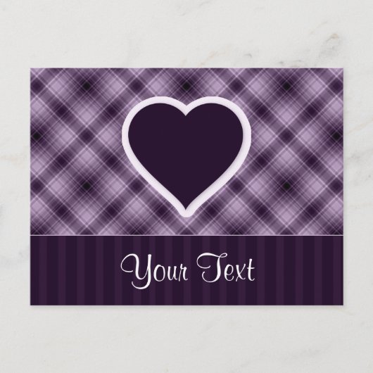 Paars hart briefkaart (Voorkant)