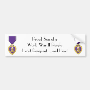 paars hart bumpersticker