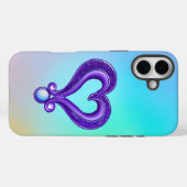  Paars hart Case-Mate iPhone Case (Achterkant (horizontaal))