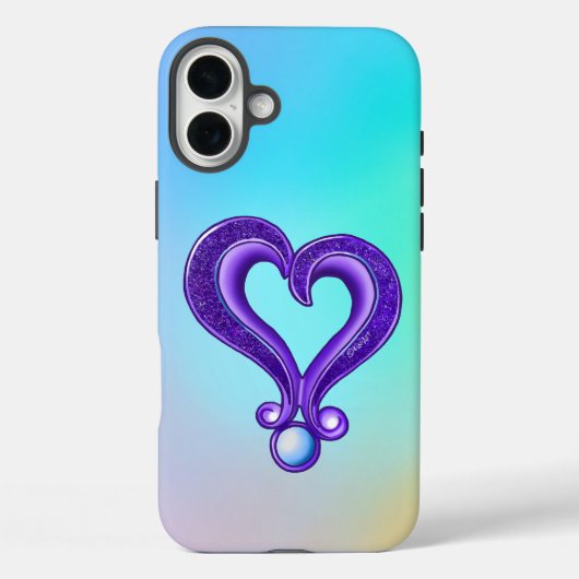  Paars hart Case-Mate iPhone Case (Achterkant)