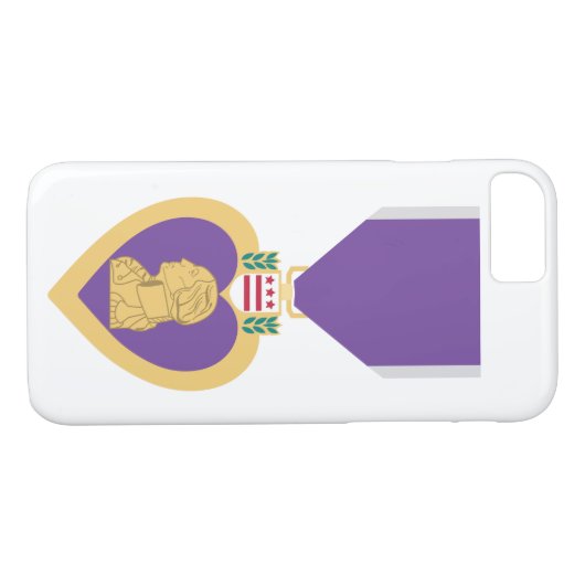 Paars hart Case-Mate iPhone case (Achterkant (Horizontaal))