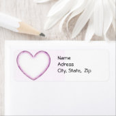 Paars hart etiket (Insitu)