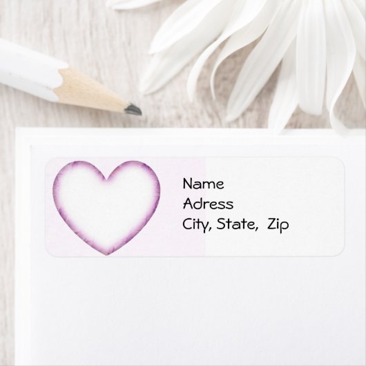 Paars hart etiket (Insitu)