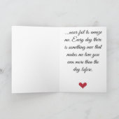 Paars hart feestdagen kaart (Binnen)