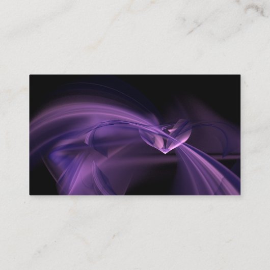 Paars Hart Fractal Visitekaartje (Achterkant)