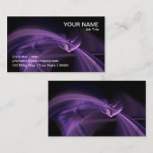 Paars Hart Fractal Visitekaartje (Voorkant / Achterkant)