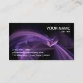 Paars Hart Fractal Visitekaartje (Voorkant)