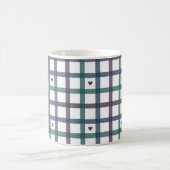 Paars Hart Gingham Koffiemok (Center)
