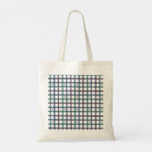 Paars Hart Gingham Tote Bag (Achterkant)