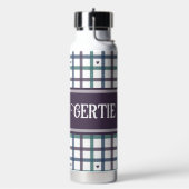 Paars Hart Gingham Waterfles (Links)
