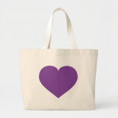 Paars hart grote tote bag (Voorkant)