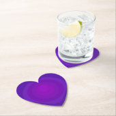 Paars hart kartonnen onderzetters (Insitu)