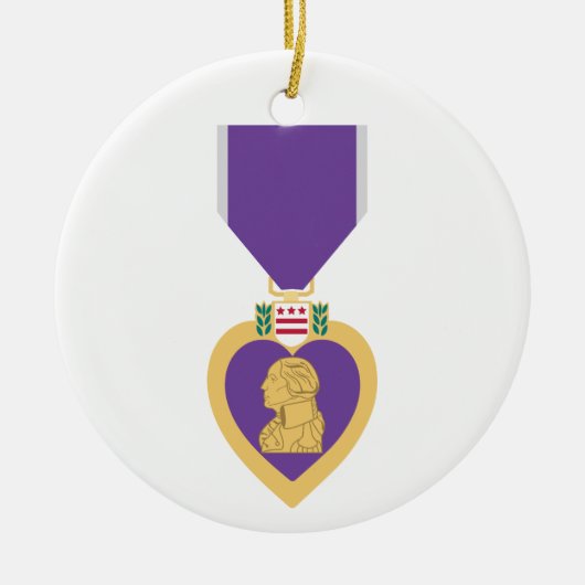 Paars hart keramisch ornament (Voorkant)