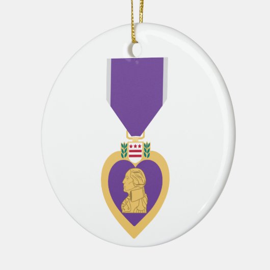 Paars hart keramisch ornament (Links)
