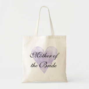 Paars hart Moeder van de canvas tas van de Bride b