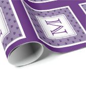 Paars hart: Monogram pakpapier (Rol Hoek)
