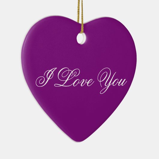 Paars hart Ornament - Ik hou van je (Rechts)