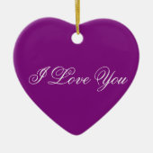Paars hart Ornament - Ik hou van je (Voorkant)