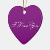 Paars hart Ornament - Ik hou van je (Links)