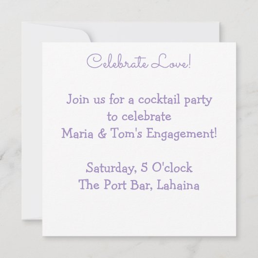 Paars hart patroon kaart (Achterkant)