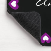 Paars hart Persoonlijke Valentijn Mousepad Muismat (Hoek)