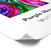 Paars hart poster (Hoek)