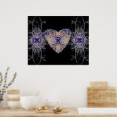 Paars hart poster (Keuken)