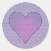 Paars hart ronde sticker (Voorkant)