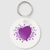 Paars hart sleutelhanger (Voorkant)