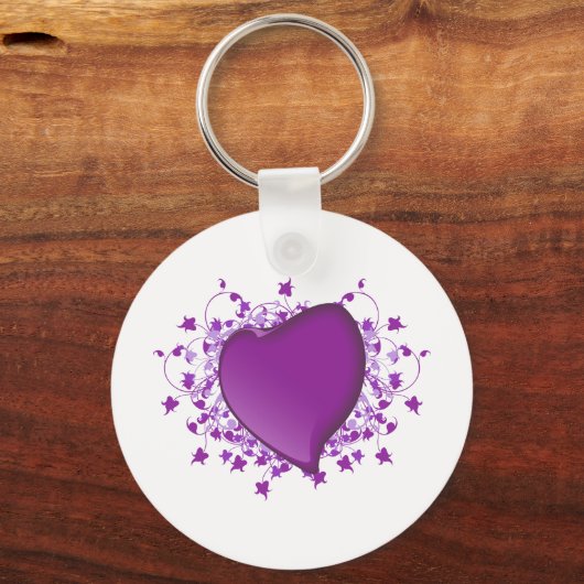 Paars hart sleutelhanger (Voorkant)