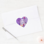 Paars Hart Sticker (Envelop)