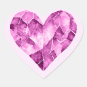 Paars  hart sticker (Voorkant)