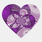 Paars hart_Sticker Hart Sticker (Voorkant)