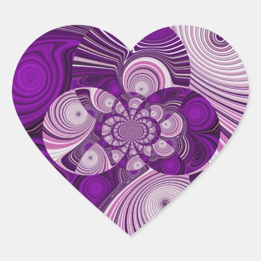Paars hart_Sticker Hart Sticker (Voorkant)