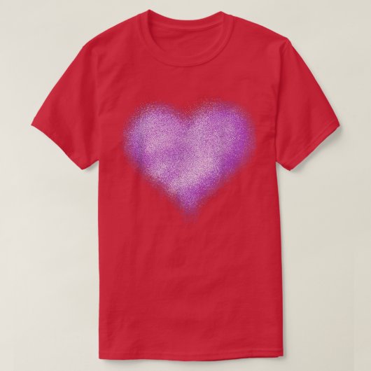 Paars hart t.o.v. shirt, paars hart kinder, paars t-shirt (Design voorkant)