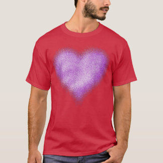 Paars hart t.o.v. shirt, paars hart kinder, paars t-shirt