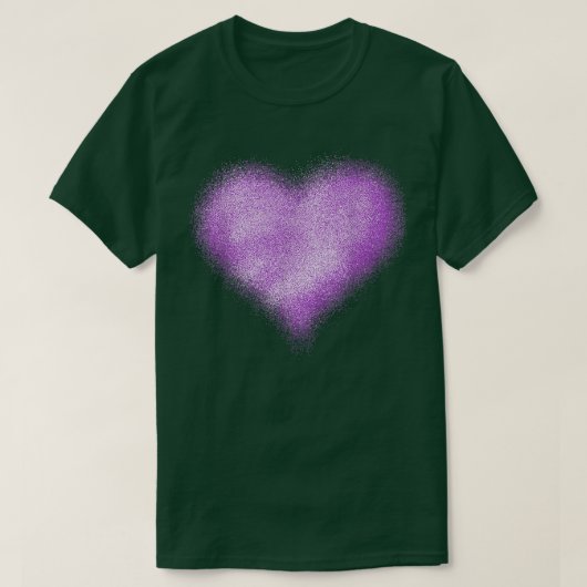 Paars hart t.o.v. shirt, paars hart kinder, paars t-shirt (Design voorkant)