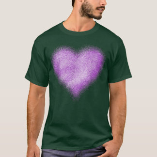 Paars hart t.o.v. shirt, paars hart kinder, paars t-shirt