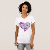 Paars hart t-shirt (Voorkant volledig)