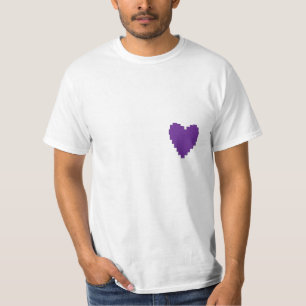 paars hart t-shirt