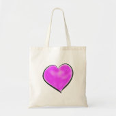  Paars hart Tote Bag (Voorkant)