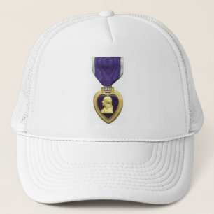 Paars hart trucker pet