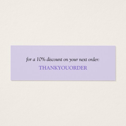 Paars hart verpakt met liefde Voeg Logo toe Mini Visitekaartjes (Achterkant)